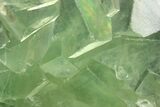 Green Cubic Fluorite Crystals with Phantoms - China #297809-1